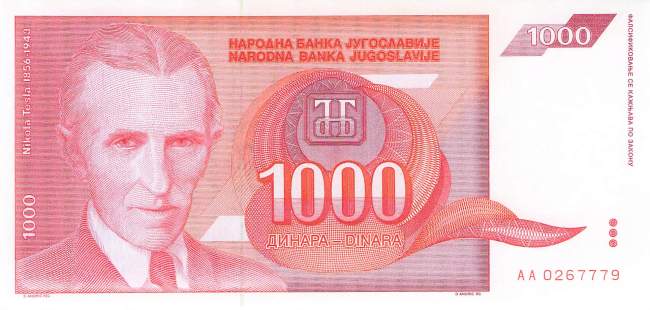 Jugoslawien p114 1000 Dinara 1992